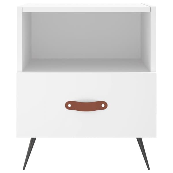 vidaXL sengeborde 2 stk. 40x35x47,5 cm konstrueret træ hvid - Natborde