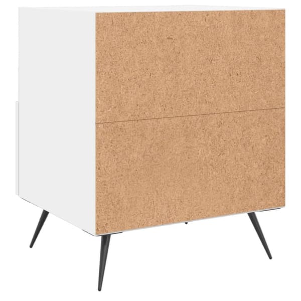 vidaXL sengeborde 2 stk. 40x35x47,5 cm konstrueret træ hvid - Natborde