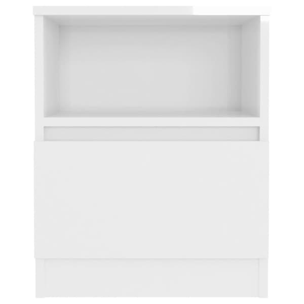vidaXL Sängbord vit högglans 40x40x50 cm konstruerat trä -  Nattduksbord