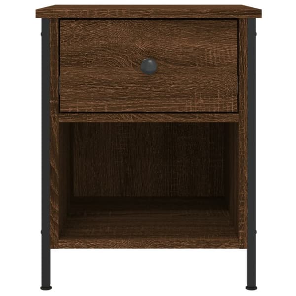 vidaXL sengeborde 2 stk. 40x42x50 cm konstrueret træ brunt egetræ - Natborde