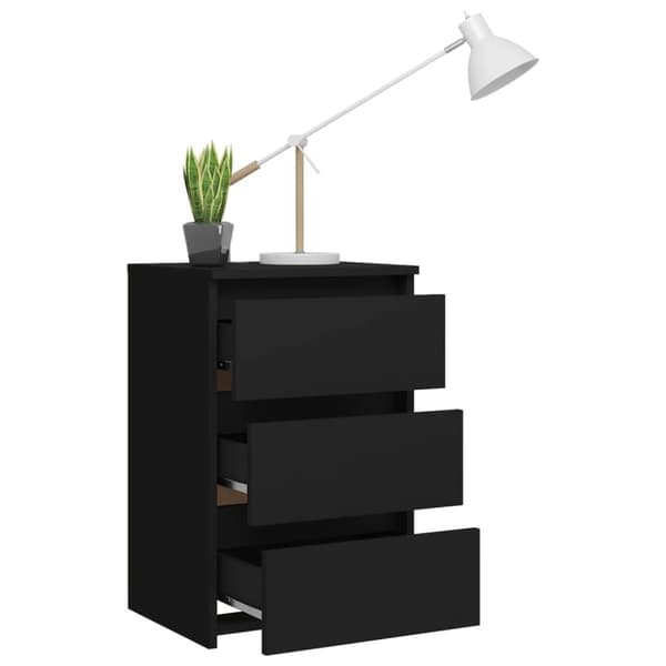vidaXL sengeskab 40x35x62,5 cm spånplade sort -  Natborde