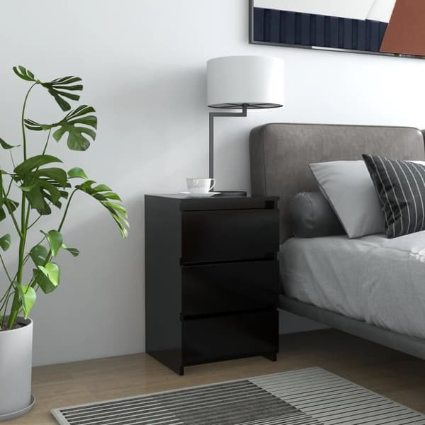 vidaXL sengeskab 40x35x62,5 cm spånplade sort - Natborde