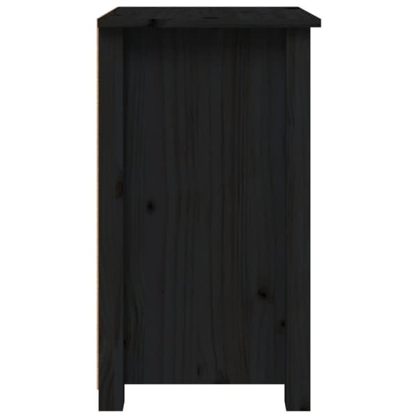 vidaXL Sängbord 2 st svart 40x35x61,5 cm massiv furu - Nattduksbord