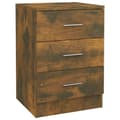 Miniatyrbillede 4 af 9: vidaXL sengeborde 2 stk. 38x35x56 cm konstrueret træ røget egetræ -  Natborde