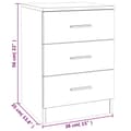 Miniatyrbillede 8 af 9: vidaXL sengeborde 2 stk. 38x35x56 cm konstrueret træ røget egetræ -  Natborde