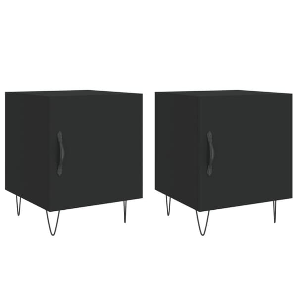vidaXL Yöpöydät 2 kpl musta 40x40x50 cm tekninen puu - Yöpöydät