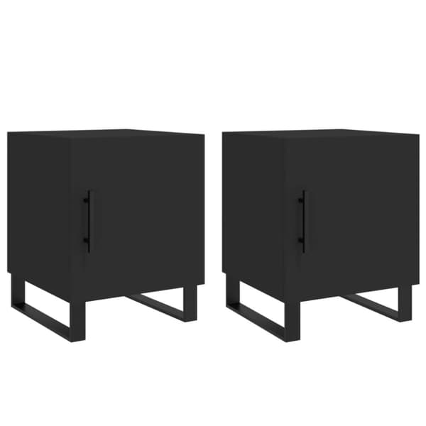 vidaXL Yöpöydät 2 kpl musta 40x40x50 cm tekninen puu -  Yöpöydät