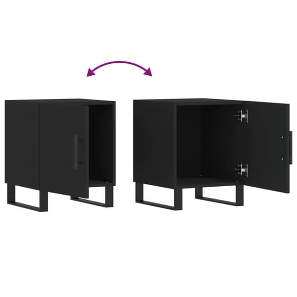vidaXL Yöpöydät 2 kpl musta 40x40x50 cm tekninen puu -  Yöpöydät