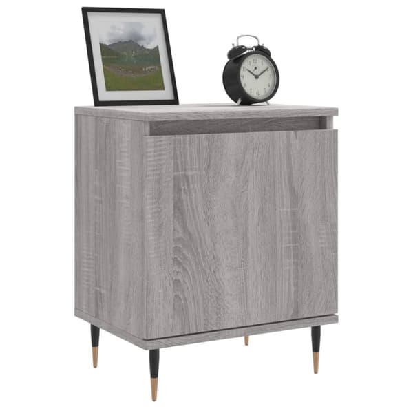 vidaXL sengeborde 2 stk. 40x30x50 cm konstrueret træ grå sonoma-eg - Natborde