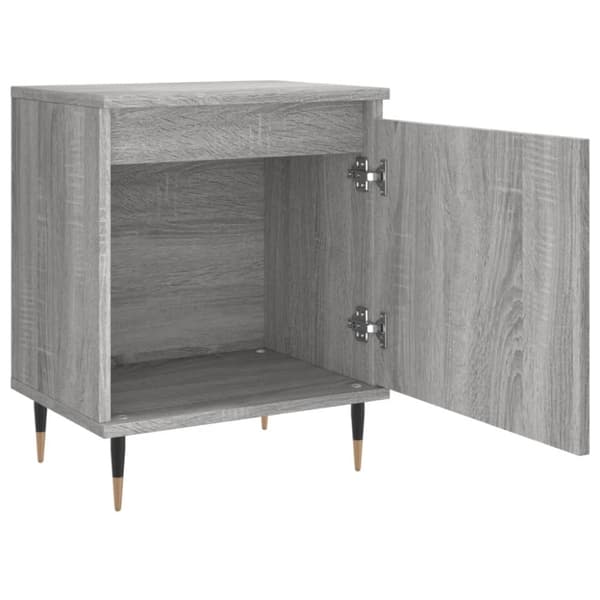 vidaXL sengeborde 2 stk. 40x30x50 cm konstrueret træ grå sonoma-eg - Natborde