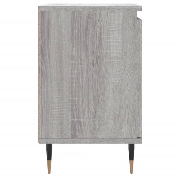 vidaXL sengeborde 2 stk. 40x30x50 cm konstrueret træ grå sonoma-eg - Natborde