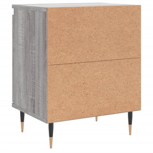 vidaXL sengeborde 2 stk. 40x30x50 cm konstrueret træ grå sonoma-eg - Natborde