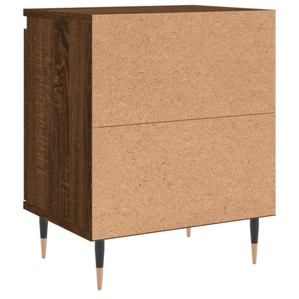 vidaXL Sängbord 2 st brun ek 40x30x50 cm konstruerat trä - Nattduksbord