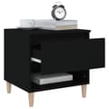 Miniatyrbillede 5 af 11: vidaXL sengeborde 2 stk. 50x46x50 cm konstrueret træ sort -  Natborde