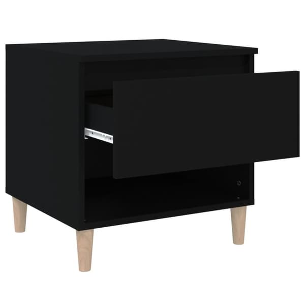 vidaXL sengeborde 2 stk. 50x46x50 cm konstrueret træ sort -  Natborde
