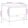 Miniatyrbillede 10 af 11: vidaXL sengeborde 2 stk. 50x46x50 cm konstrueret træ sort -  Natborde