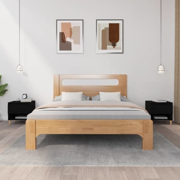 vidaXL sengeborde 2 stk. 50x46x50 cm konstrueret træ sort -  Natborde