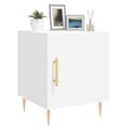 Miniatyrbillede 5 af 11: vidaXL sengeborde 2 stk. 40x40x50 cm konstrueret træ hvid -  Natborde