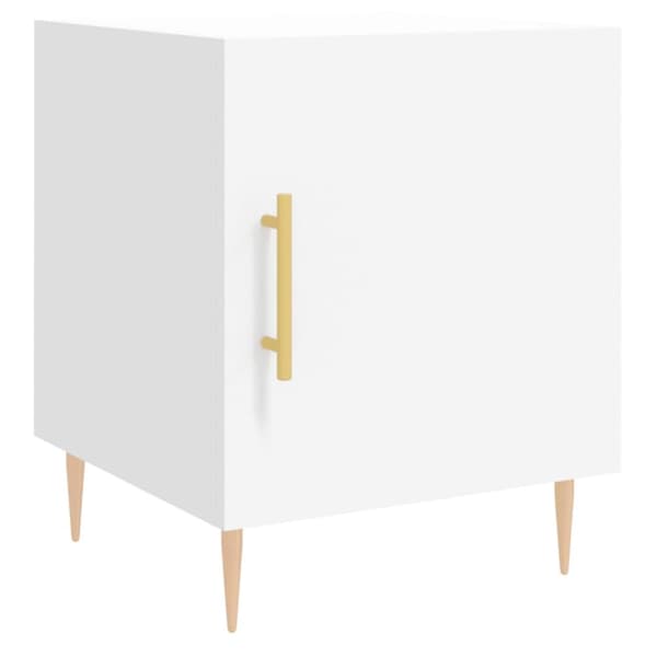 vidaXL sengeborde 2 stk. 40x40x50 cm konstrueret træ hvid - Natborde