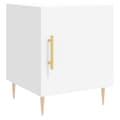 Miniatyrbillede 6 af 11: vidaXL sengeborde 2 stk. 40x40x50 cm konstrueret træ hvid -  Natborde