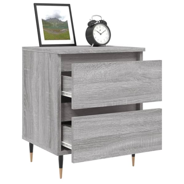 vidaXL sengebord 40x35x50 cm konstrueret træ grå sonoma-eg -  Natborde