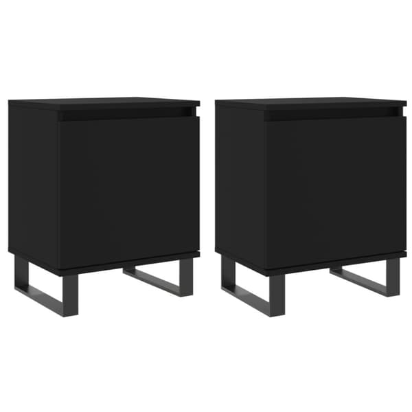 vidaXL Yöpöydät 2 kpl musta 40x30x50 cm tekninen puu -  Yöpöydät