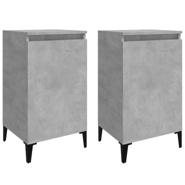 vidaXL Yöpöydät 2 kpl betoninharmaa 40x35x70 cm tekninen puu -  Yöpöydät