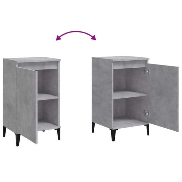 vidaXL Yöpöydät 2 kpl betoninharmaa 40x35x70 cm tekninen puu -  Yöpöydät