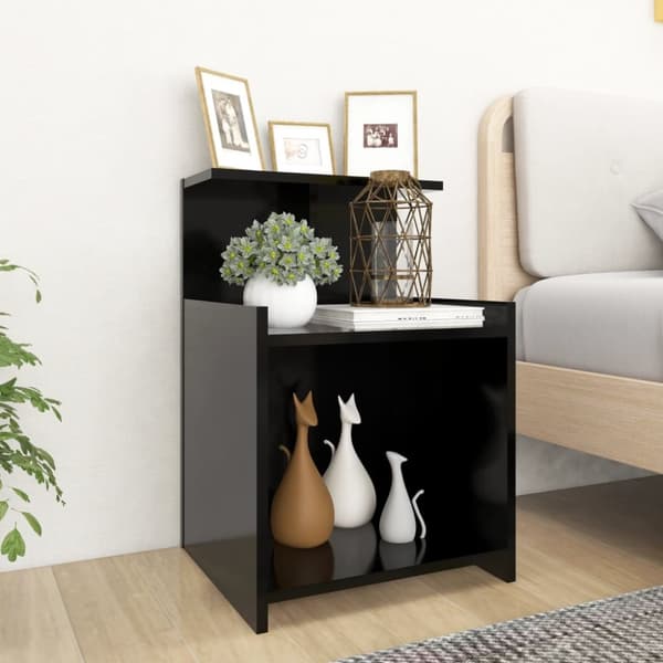 vidaXL sengebord 40x35x60 cm spånplade sort -  Natborde
