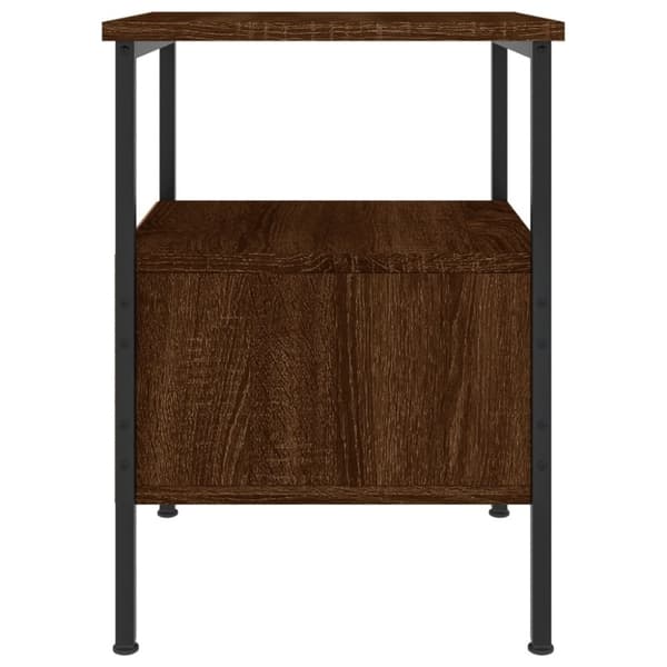 vidaXL Sängbord rökfärgad ek 34x36x50 cm konstruerat trä - Nattduksbord