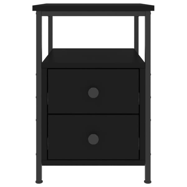 vidaXL Sängbord svart 34x35,5x50 cm konstruerat trä -  Nattduksbord