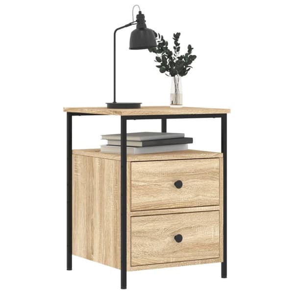 vidaXL sengebord 44x45x60 cm konstrueret træ sonoma-eg -  Natborde