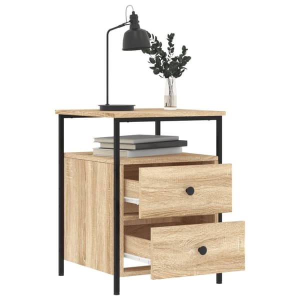 vidaXL sengebord 44x45x60 cm konstrueret træ sonoma-eg -  Natborde