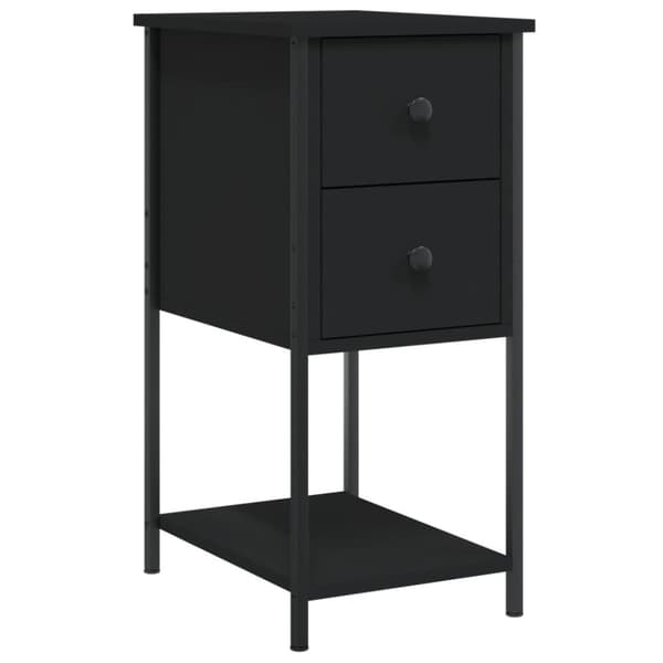 vidaXL sengebord 32x42x70 cm konstrueret træ sort -  Natborde