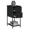 Miniatyrbillede 5 af 11: vidaXL sengebord 32x42x70 cm konstrueret træ sort -  Natborde