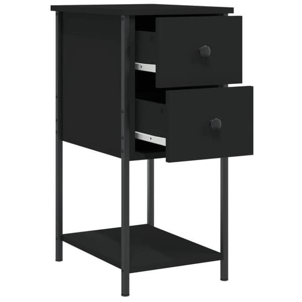 vidaXL sengebord 32x42x70 cm konstrueret træ sort -  Natborde