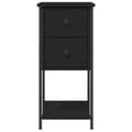Miniatyrbillede 7 af 11: vidaXL sengebord 32x42x70 cm konstrueret træ sort -  Natborde