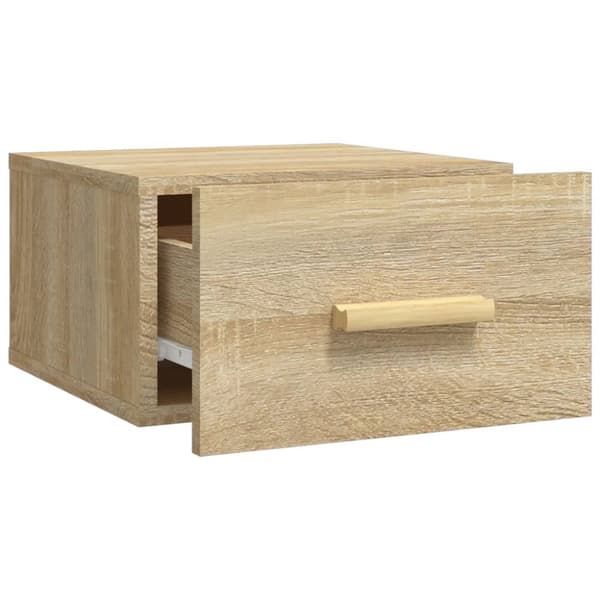 vidaXL væghængt sengebord 35x35x20 cm sonoma-eg - Natborde