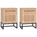 Pikkukuva 3 / 11: vidaXL Yöpöydät 2 kpl 40x30x55,5 cm tekninen puu ja rauta -  Yöpöydät