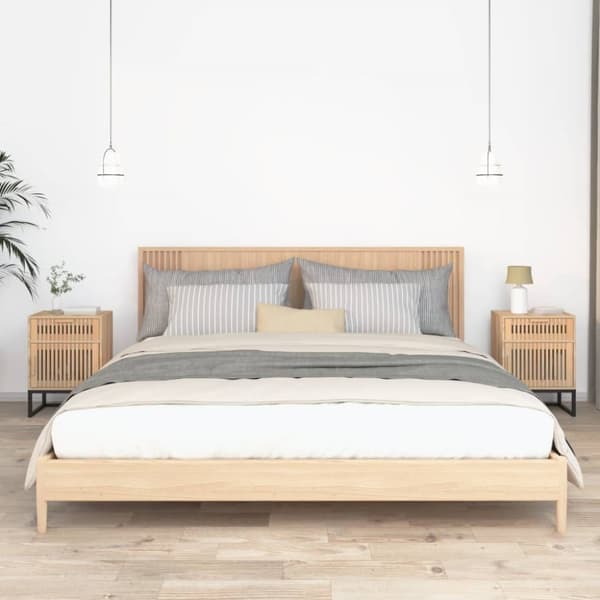 vidaXL Yöpöydät 2 kpl 40x30x55,5 cm tekninen puu ja rauta -  Yöpöydät