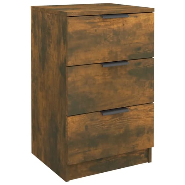 vidaXL sengeborde 2 stk. 40x36x65 cm røget egetræsfarve -  Natborde