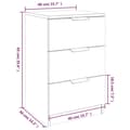 Miniatyrbillede 11 af 11: vidaXL sengeborde 2 stk. 40x36x65 cm røget egetræsfarve -  Natborde