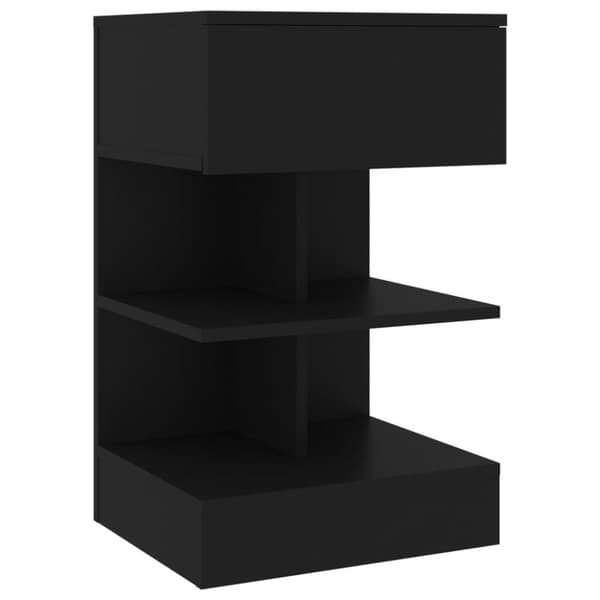 vidaXL Sängbord svart 40x35x65 cm konstruerat trä -  Nattduksbord