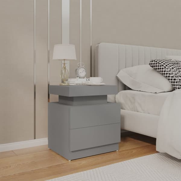 vidaXL sengebord 45x35x52 cm spånplade grå - Natborde