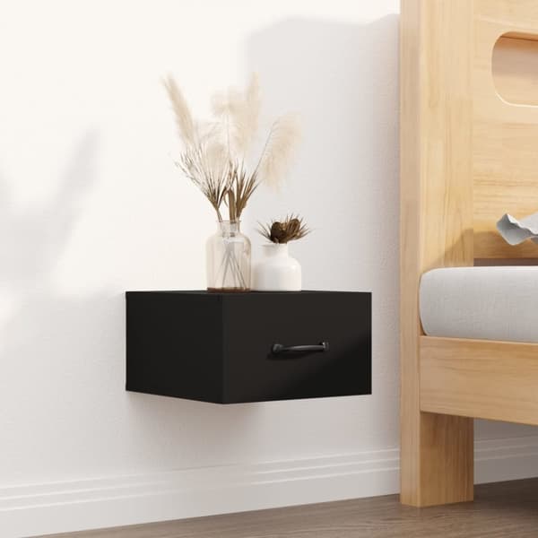 vidaXL væghængte sengeborde 2 stk. 35x35x20 cm sort -  Natborde