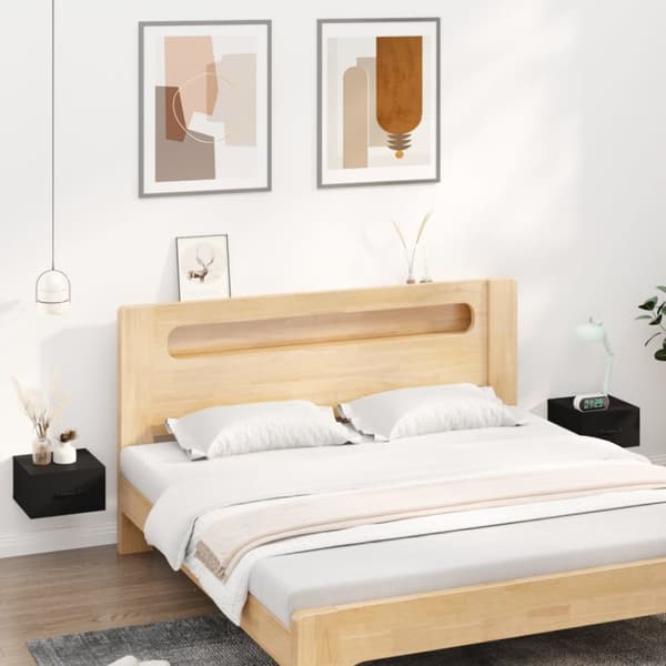 vidaXL væghængte sengeborde 2 stk. 35x35x20 cm sort -  Natborde