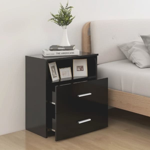 vidaXL Yöpöydät 2 kpl musta 50x32x60 cm -  Yöpöydät
