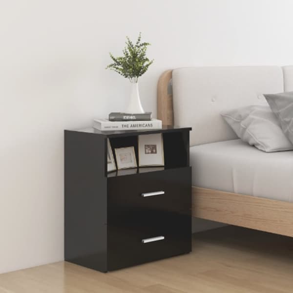 vidaXL Yöpöydät 2 kpl musta 50x32x60 cm -  Yöpöydät