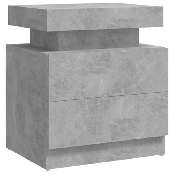 vidaXL Sängbord betonggrå 45x35x52 cm spånskiva - Nattduksbord