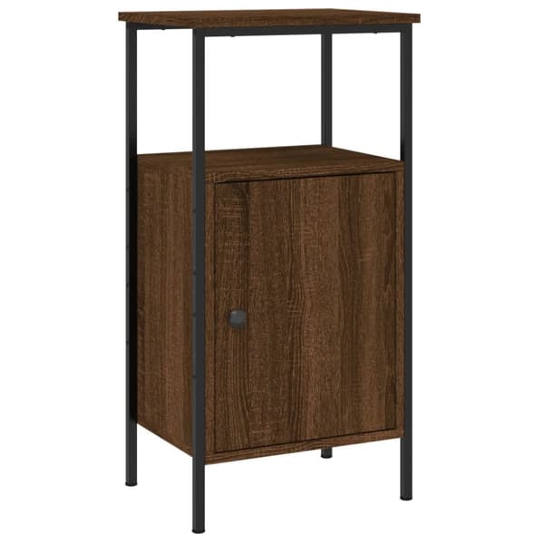 vidaXL Sängbord brun ek 41x31x80 cm konstruerat trä - Nattduksbord